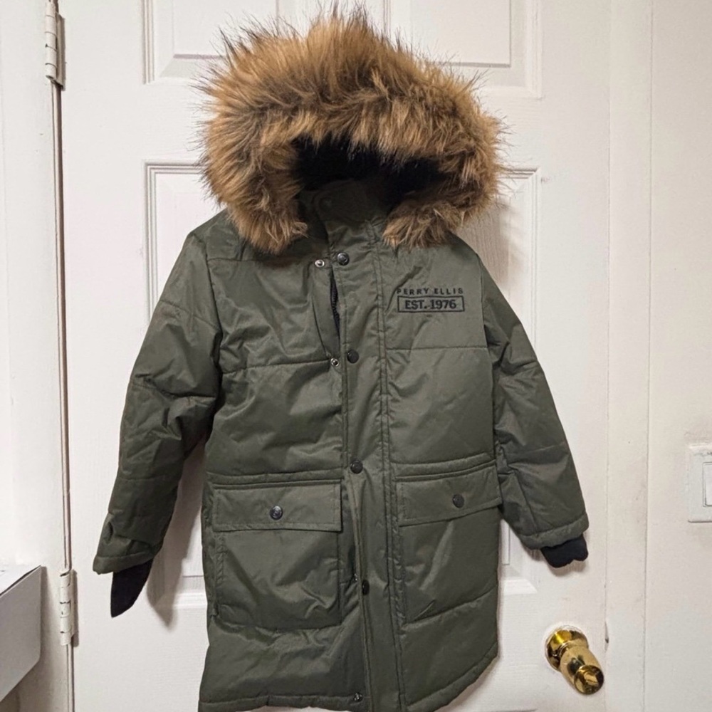 Perry Ellis Boys' Olive Jacket size 6